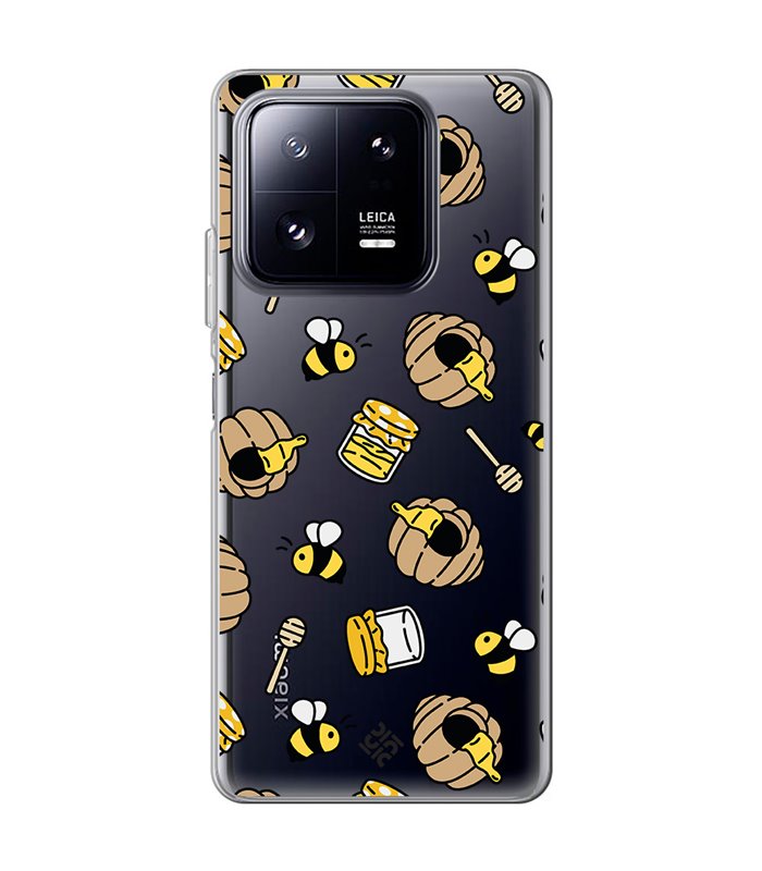 Funda para [ Xiaomi 13 Pro ] Dibujo Mascotas [ Miel y Abejas ] de Silicona Flexible para Smartphone 