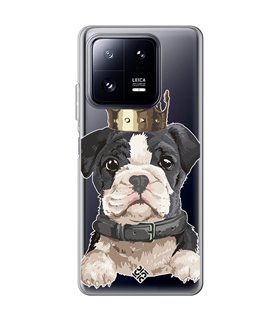 Funda para [ Xiaomi 13 Pro ] Dibujo Mascotas [ Perrito King ] de Silicona Flexible para Smartphone 