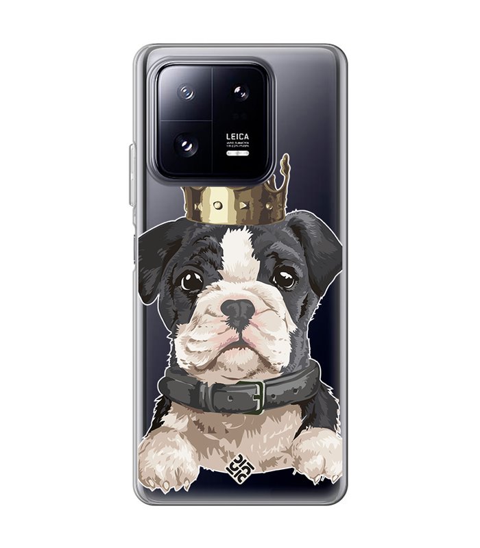 Funda para [ Xiaomi 13 Pro ] Dibujo Mascotas [ Perrito King ] de Silicona Flexible para Smartphone 