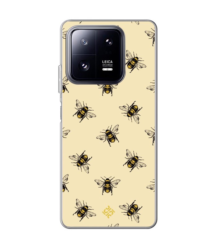 Funda para [ Xiaomi 13 Pro ] Dibujo Mascotas [ Abejas Ilustracion ] de Silicona Flexible para Smartphone