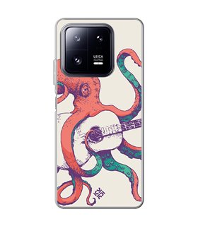 Funda para [ Xiaomi 13 Pro ] Diseño Música [ Pulpo Tocando la Guitarra ] de Silicona Flexible