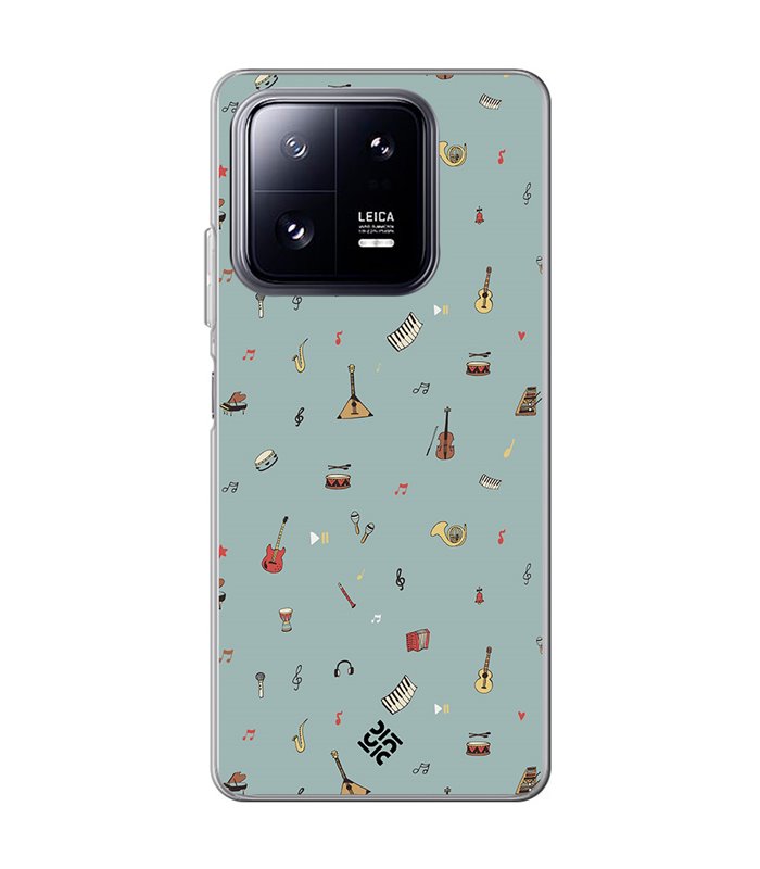 Funda para [ Xiaomi 13 Pro ] Diseño Música [ Collage Instrumentos Musicales ] de Silicona Flexible