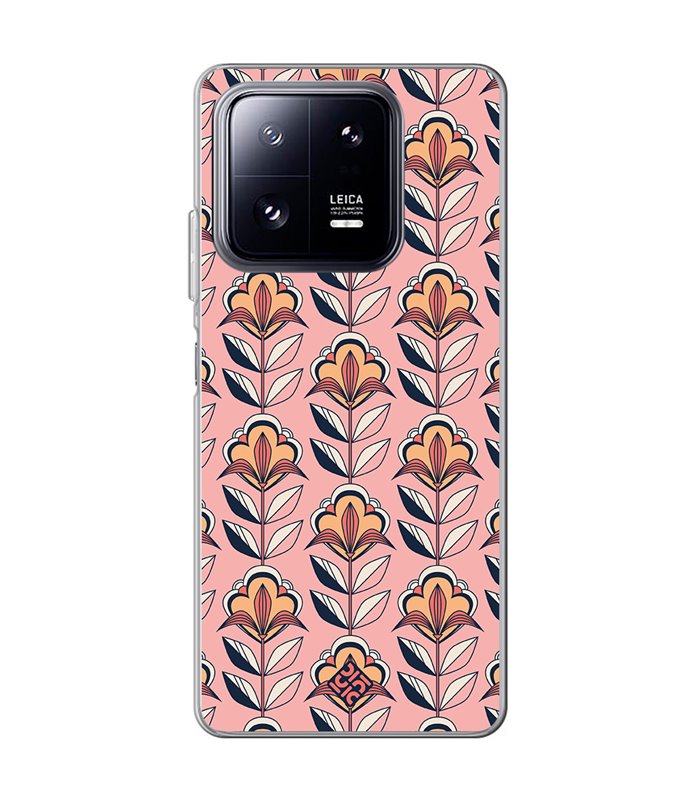 Funda para [ Xiaomi 13 Pro ] Dibujos Retro [ Planta con Fondo Rosa - Retro ] de Silicona