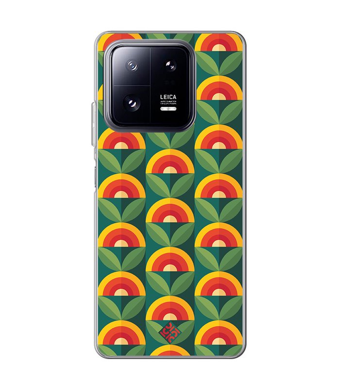 Funda para [ Xiaomi 13 Pro ] Dibujos Retro [ Diseño Flor - Retro ] de Silicona Flexible