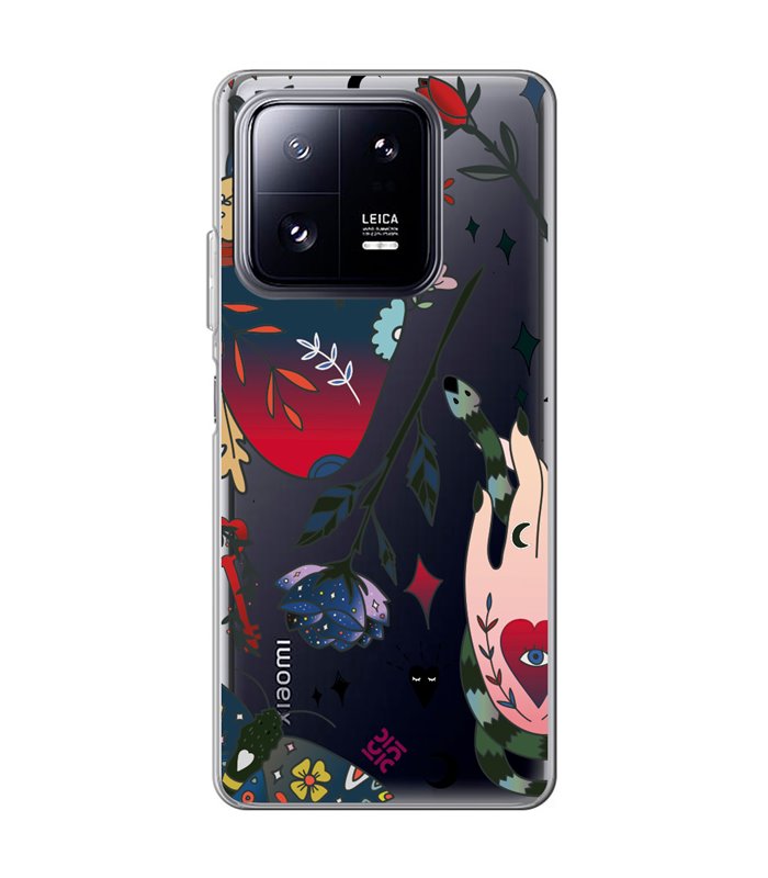 Funda para [ Xiaomi 13 Pro ] Dibujo Tendencias [ Doodle Tatuaje Esotérico ] de Silicona