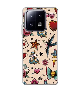 Funda para [ Xiaomi 13 Pro ] Dibujo Tendencias [ Tatuajes Clásicos ] de Silicona Flexible