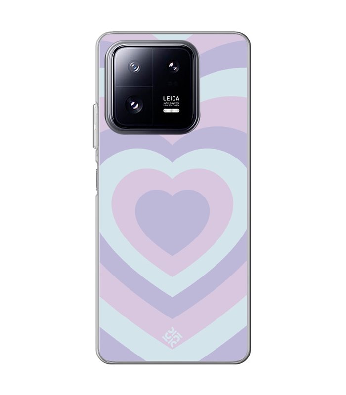 Funda para [ Xiaomi 13 Pro ] Dibujo Tendencias [ Corazones Superpuestos Tonos Pastel ] 