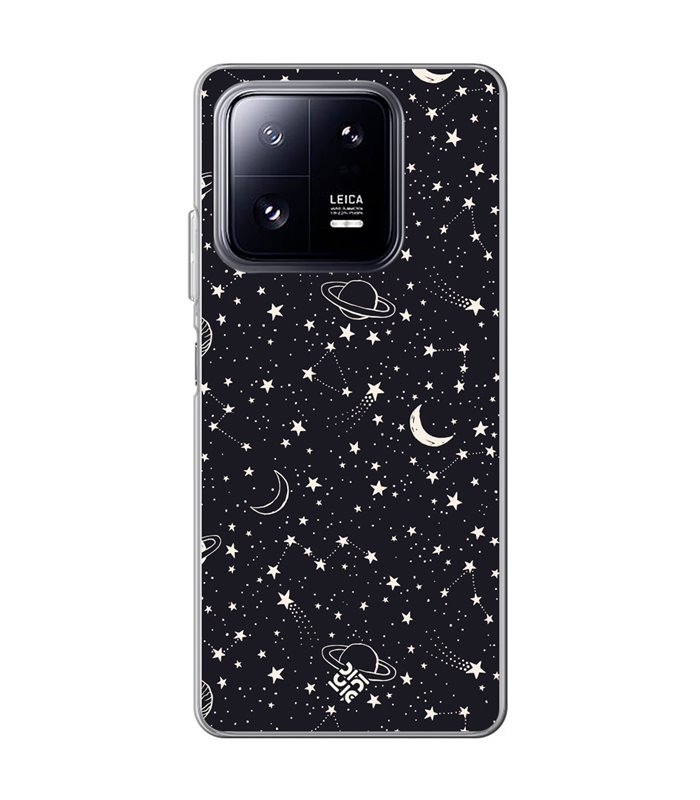 Funda para [ Xiaomi 13 Pro ] Dibujo Tendencias [ Fondo Estrellado con Planetas ] de Silicona Flexible