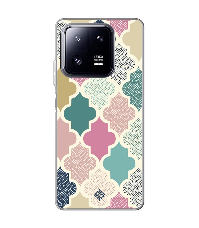 Funda para [ Xiaomi 13 Pro ] Dibujo Tendencias [ Diseño Azulejos de Colores ] de Silicona Flexible 