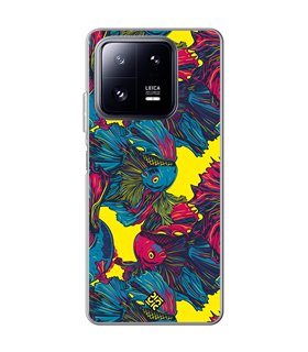 Funda para [ Xiaomi 13 Pro ] Dibujo Auténtico [ Patrón de Pescado Betta ] de Silicona Flexible para Smartphone