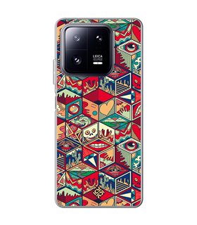 Funda para [ Xiaomi 13 Pro ] Dibujo Auténtico [ Diseño Doodle Arte con Elementos Ornamentales ] de Silicona