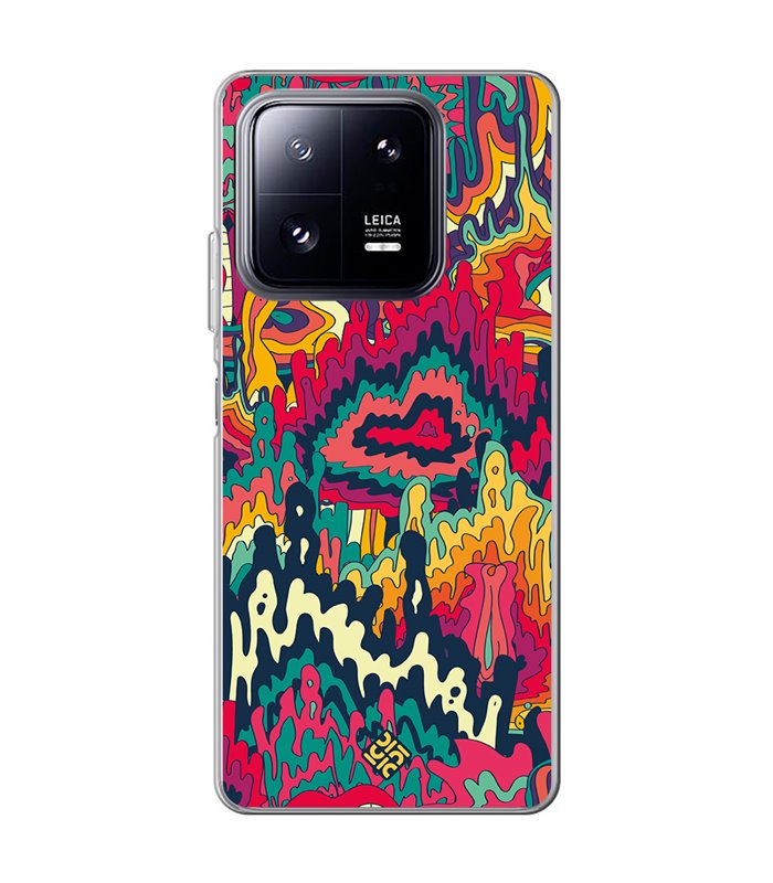 Funda para [ Xiaomi 13 Pro ] Dibujo Auténtico [ Patrón Psicodélico Abstracto Y Colorido ] de Silicona