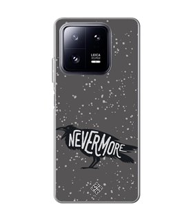 Funda para [ Xiaomi 13 Pro ] Dibujo Auténtico [ Cuervo Never More ] de Silicona Flexible para Smartphone 