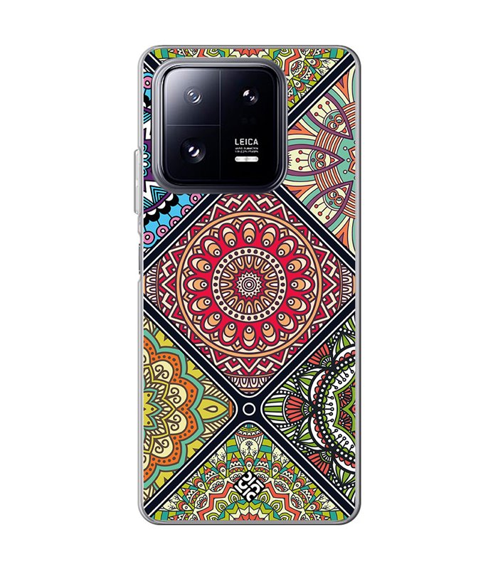 Funda para [ Xiaomi 13 Pro ] Dibujo Auténtico [ Motivos Mandala ] de Silicona Flexible para Smartphone 