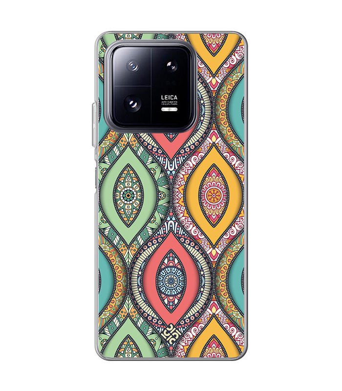 Funda para [ Xiaomi 13 Pro ] Dibujo Auténtico [ Ojo de Hamsa Mandala ] de Silicona Flexible