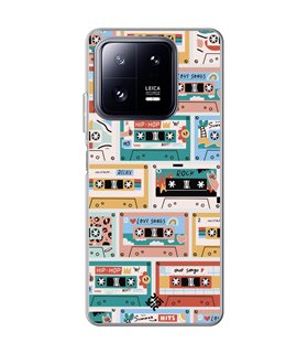 Funda para [ Xiaomi 13 Pro ] Dibujo Auténtico [ Cintas de Cassette ] de Silicona Flexible