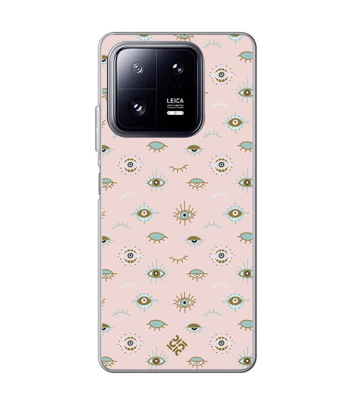 Funda para [ Xiaomi 13 Pro ] Dibujo Auténtico [ Ojo de Hamsa Colores Pastel ] de Silicona