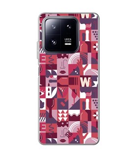 Funda para [ Xiaomi 13 Pro ] Dibujo Auténtico [ Collage Vino ] de Silicona Flexible