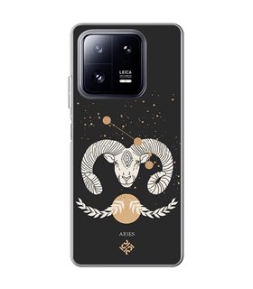 Funda para [ Xiaomi 13 Pro ] Dibujo Zodiaco [ Signo Zodiacal - Aries ] de Silicona Flexible para Smartphone 