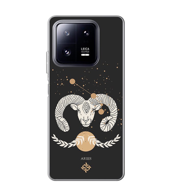 Funda para [ Xiaomi 13 Pro ] Dibujo Zodiaco [ Signo Zodiacal - Aries ] de Silicona Flexible para Smartphone 