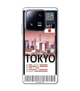 Funda para [ Xiaomi 13 Pro ] Billete de Avión [ Tokio ] de Silicona Flexible para Smartphone 