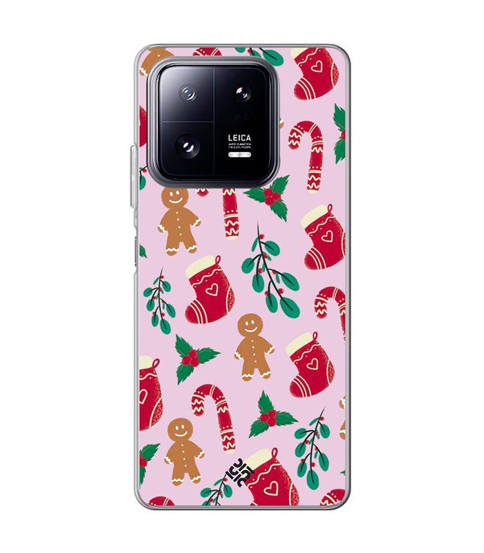 Funda para [ Xiaomi 13 Pro ] Fondo Navidad [ Galleta Christmas Baston Caramelo ] de Silicona Flexible  