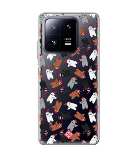 Funda para [ Xiaomi 13 Pro ] Fondo Navidad [ Bear Dab ] de Silicona Flexible para Smartphone 