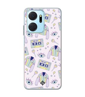 Funda para [ Honor X7A ] Dibujo Cute [ Chaqueta Retro de Color Pastel Años 90 ] de Silicona Flexible