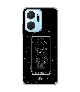 Funda para [ Honor X7A ] Dibujo Esotérico [ Carta del Tarot - The Moon ] de Silicona Flexible