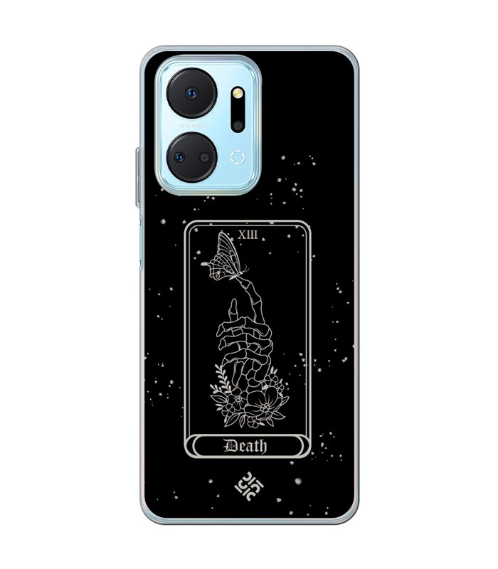 Funda para [ Honor X7A ] Dibujo Esotérico [ Carta del Tarot -  Death ] de Silicona Flexible para Smartphone