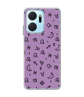 Funda para [ Honor X7A ] Dibujo Esotérico [ 12 Signos del Zodiaco ] de Silicona Flexible para Smartphone