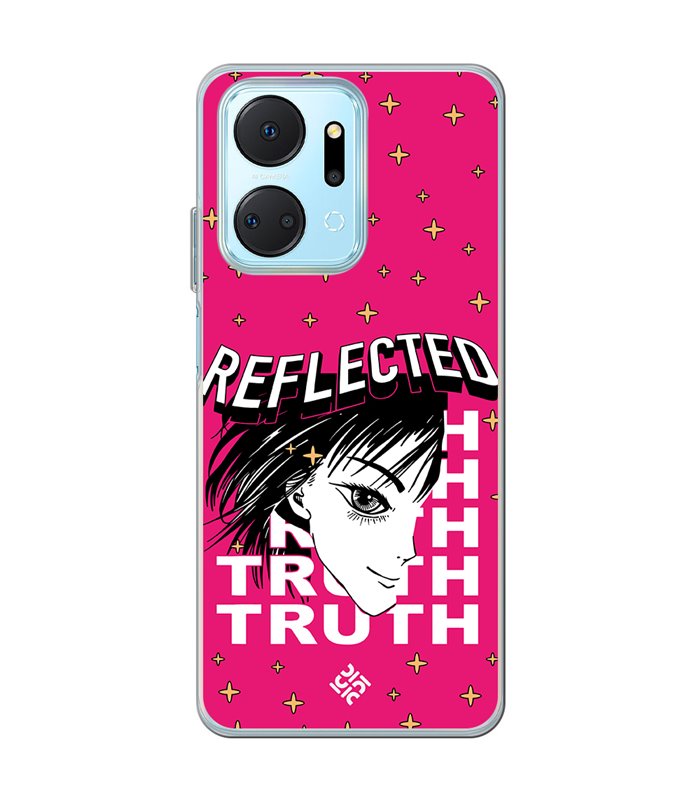 Funda para [ Honor X7A ] Dibujos Frikis [ Chica Manga Reflected Truth ] de Silicona Flexible para Smartphone