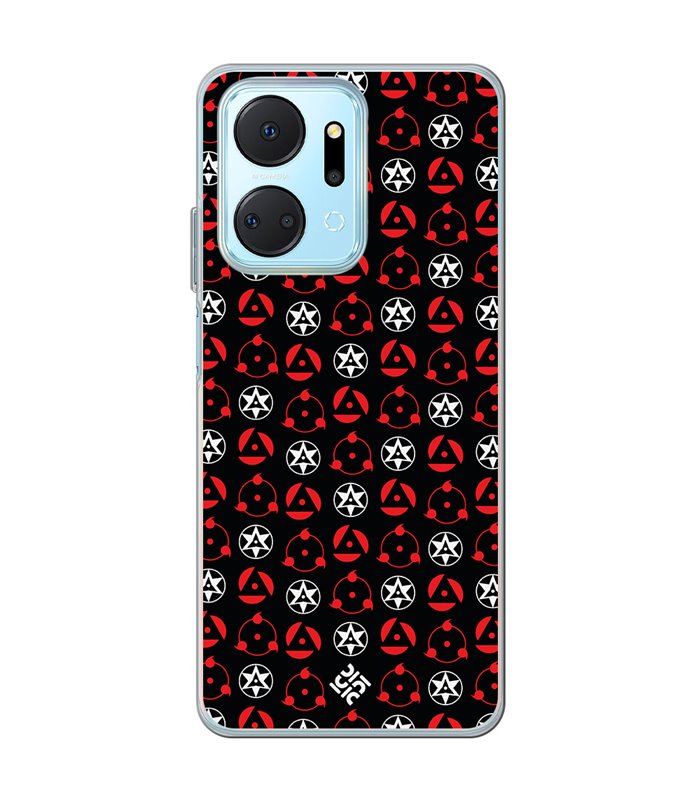 Funda para [ Honor X7A ] Dibujos Frikis [ Ojos Sharingan ] de Silicona Flexible para Smartphone 