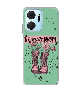 Funda para [ Honor X7A ] Dibujo Frases Guays [ Botas Let Yourself Bloom ] de Silicona Flexible