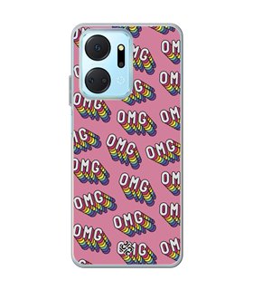 Funda para [ Honor X7A ] Dibujo Frases Guays [ OMG ] de Silicona Flexible para Smartphone 