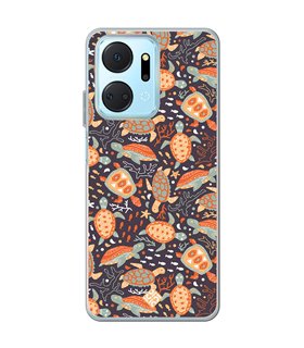 Funda para [ Honor X7A ] Dibujo Mascotas [ Estampado de Tortugas ] de Silicona