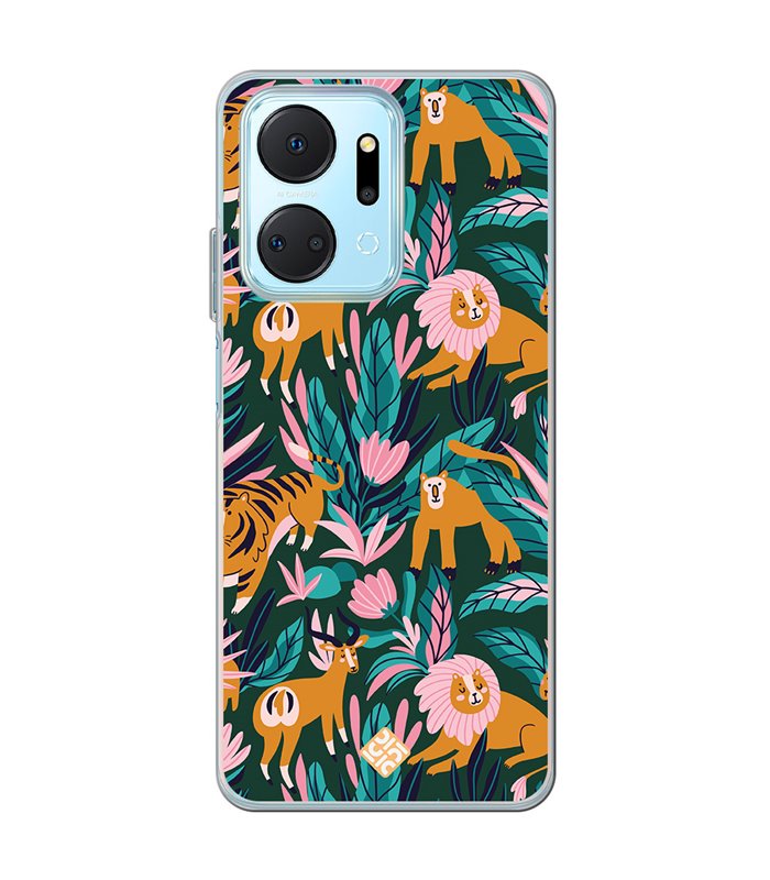 Funda para [ Honor X7A ] Dibujo Mascotas [ Estampado Animales de Selva ] de Silicona Flexible