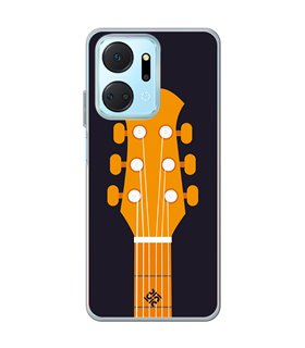 Funda para [ Honor X7A ] Diseño Música [ Mástil y Pala de Guitarra ] de Silicona Flexible