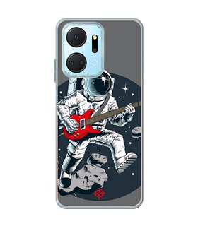 Funda para [ Honor X7A ] Diseño Música [ Guitarrista Espacial ] de Silicona Flexible