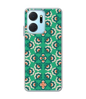 Funda para [ Honor X7A ] Dibujos Retro [ Algodones Verdes - Caleidoscopio ] de Silicona