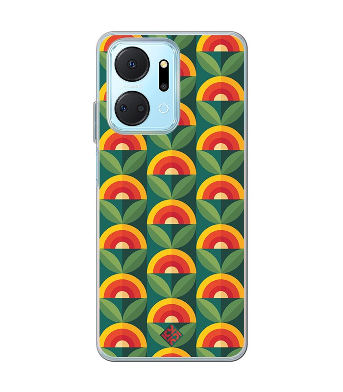 Funda para [ Honor X7A ] Dibujos Retro [ Diseño Flor - Retro ] de Silicona Flexible