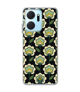 Funda para [ Honor X7A ] Dibujos Retro [ Planta Verde - Retro ] de Silicona Flexible