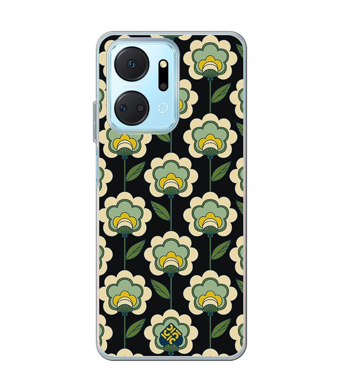 Funda para [ Honor X7A ] Dibujos Retro [ Planta Verde - Retro ] de Silicona Flexible