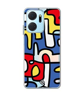 Funda para [ Honor X7A ] Dibujo Auténtico [ Impresión Moderna de Arte Minimalista ] de Silicona Flexible