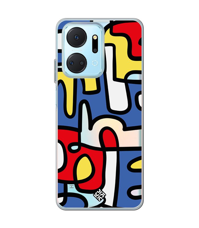 Funda para [ Honor X7A ] Dibujo Auténtico [ Impresión Moderna de Arte Minimalista ] de Silicona Flexible