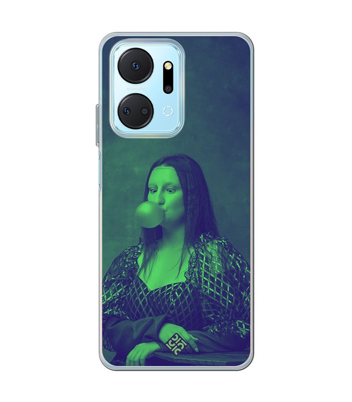 Funda para [ Honor X7A ] Dibujo Auténtico [ Mona Lisa Moderna ] de Silicona Flexible para Smartphone 