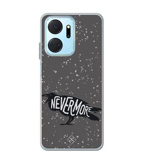 Funda para [ Honor X7A ] Dibujo Auténtico [ Cuervo Never More ] de Silicona Flexible para Smartphone 