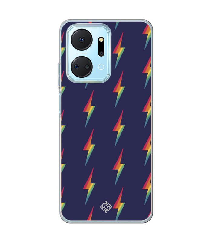 Funda para [ Honor X7A ] Dibujo Auténtico [ Rayos de Colores ] de Silicona Flexible