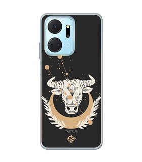 Funda para [ Honor X7A ] Dibujo Zodiaco [ Signo Zodiacal - Tauro ] de Silicona Flexible para Smartphone 