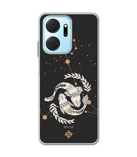 Funda para [ Honor X7A ] Dibujo Zodiaco [ Signo zodiacal - Picis ] de Silicona Flexible para Smartphone 